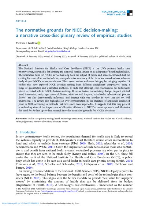 nice budget impact test|The normative grounds for NICE decision.